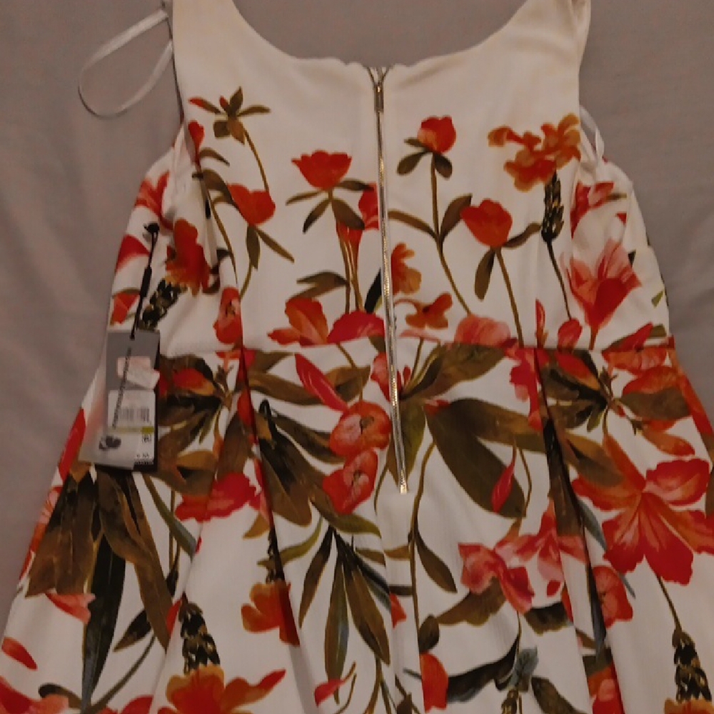 Karl Lagerfeld Orange Green A-Line Mini Dress - Picture 8 of 9